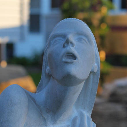 Echo. Sculpture in her new home.
