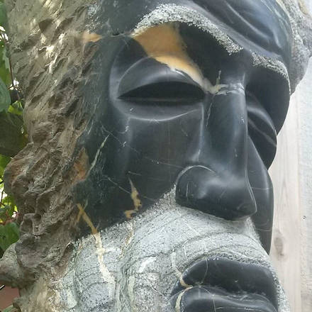 Composite stone sculpture. A detail.